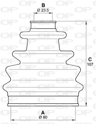 OPEN PARTS Комплект пылника, приводной вал SJK7267.00